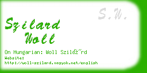 szilard woll business card